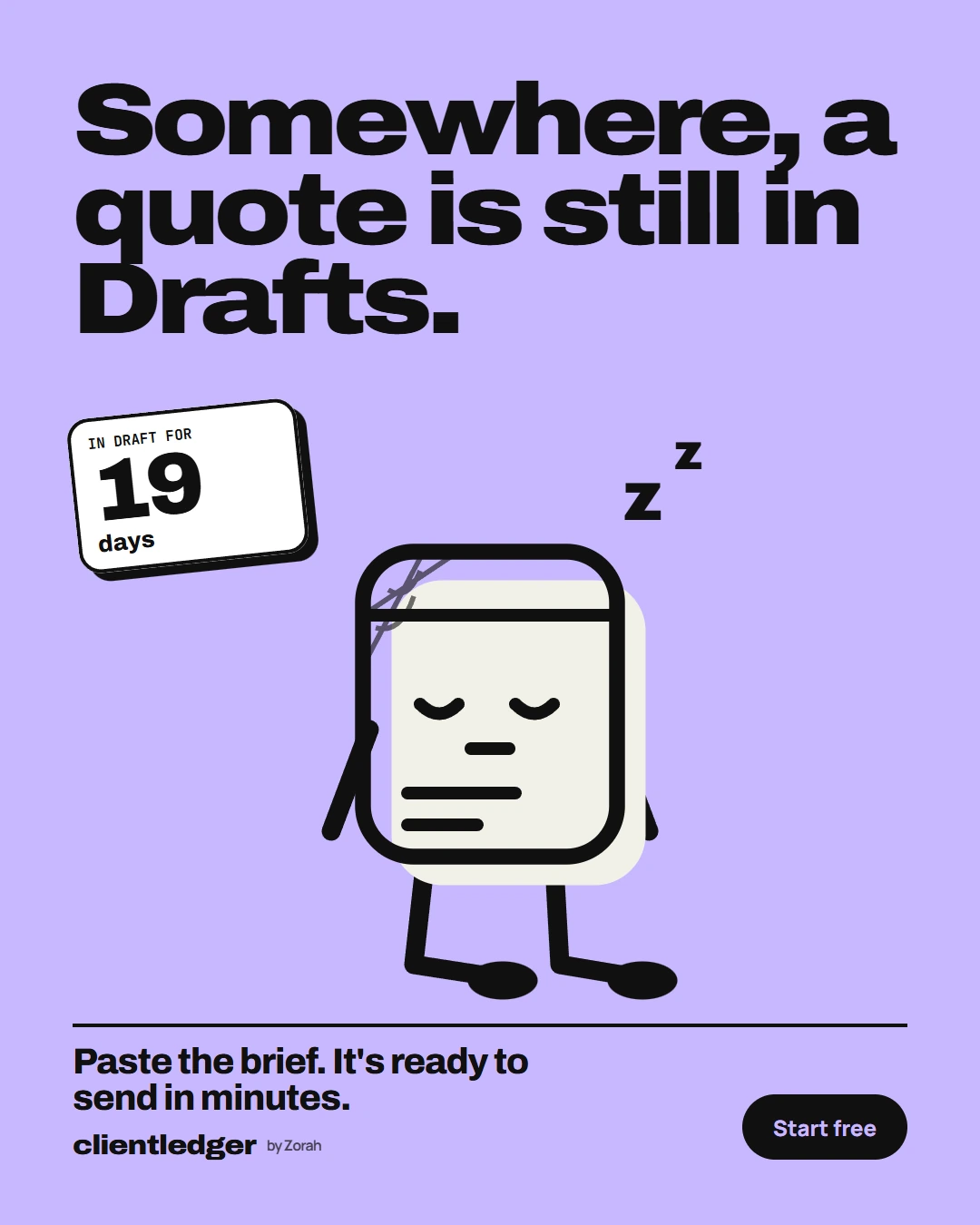 Somewhere, a quote is still in Drafts